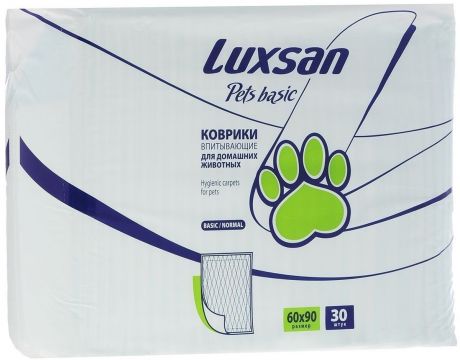 Пеленки впитывающие для собак Luxsan Basic 60 х 90 см 30 шт (1 шт)