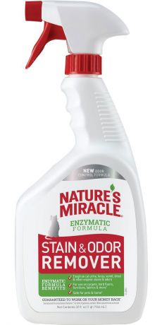 8 in 1 Nature’s Miracle Remover Spray спрей уничтожитель пятен и запахов для кошек (945 мл)