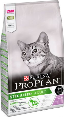 Purina Pro Plan Cat Optirenal Sterilised Turkey для взрослых кастрированных котов и стерилизованных кошек с индейкой (10 + 10 кг)