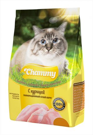 Chammy для взрослых кошек с курицей (10 кг)