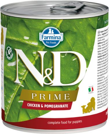 Farmina Dog N&d Prime Puppy Chicken & Pomegranate беззерновые для щенков всех пород с курицей и гранатом 285 гр (285 гр х 6 шт)