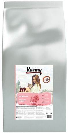 Karmy Delicious для привередливых взрослых кошек с индейкой (10 кг)