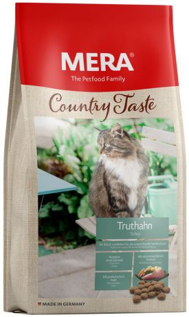 Mera Country Taste Cat Truthahn беззерновой для взрослых кошек с индейкой (0,4 кг)