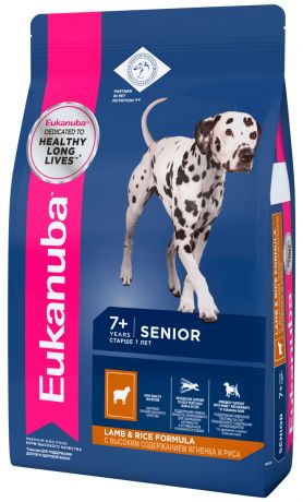 Eukanuba Senior All Breeds Lamb & Rice для пожилых собак всех пород с ягненком и рисом (2,5 + 2,5 кг)