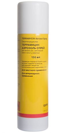 террамицин спрей для лечения ран и заболеваний кожи (150 мл)