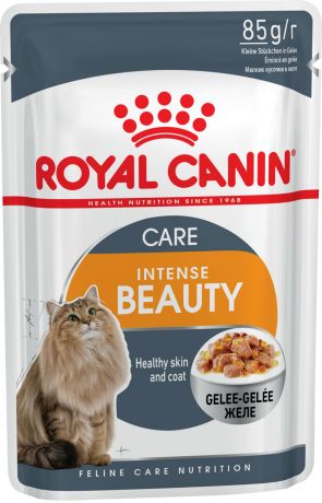 Royal Canin Intense Beauty для взрослых кошек при аллергии в желе 85 гр (85 гр х 24 шт)