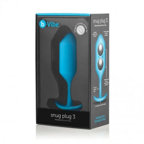 Профессиональная пробка для ношения Snug Plug 3 с утяжелением – голубой