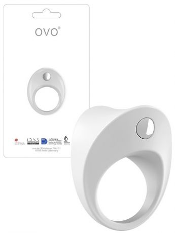 Эрекционное кольцо Ovo B11 с вибрацией – белый