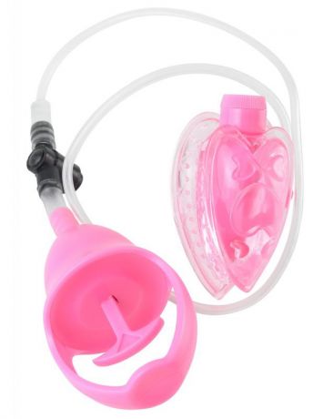 Вакуумная помпа Vibrating Mini Pussy Pump с вибрацией – розовый