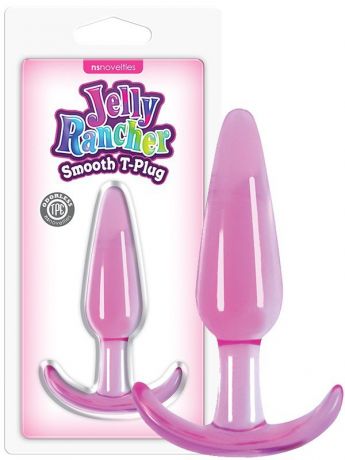 Анальная пробка Jelly Rancher T-Plug Smooth гладкая – розовый