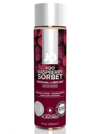 Ароматизированный лубрикант с ароматом малины JO Flavored Raspberry Sorbet - 120 мл