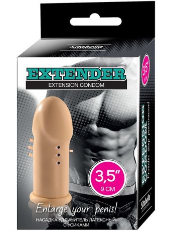 Насадка-удлинитель Sitabella Extender Extension Condom 3,5" с усиками – телесная