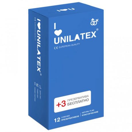 Классические презервативы Unilatex Natural Plain - 12 шт