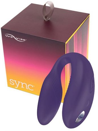 Перезаряжаемый вибромассажер для пар We-Vibe Sync с радиоуправлением – фиолетовый