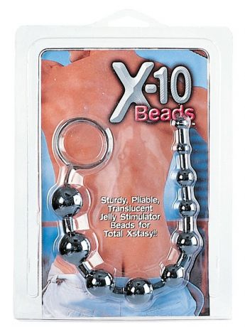 Анальная цепочка X-10 Beads – черная