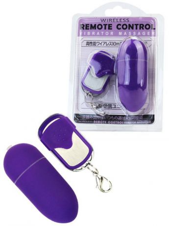 Крупное продолговатое виброяйцо Wireless Vibrator Massager на дистанционном управлении – фиолетовый