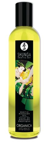 Съедобное массажное масло Shunga Organica «Зеленый чай» - 250 мл