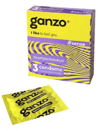 Презервативы Ganzo Sense особо тонкие – 3 шт