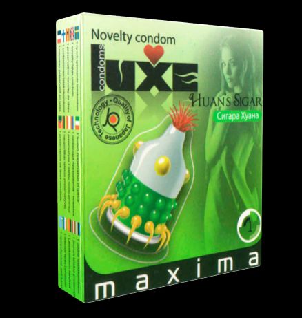 Презерватив Luxe «Сигара Хуана» со стимулирующими усиками и шариками - 1 шт