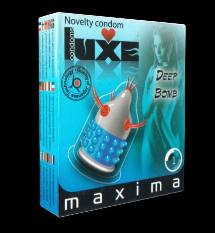 Презерватив Luxe «Глубинная бомба» со стимулирующими усиками и шариками - 1 шт