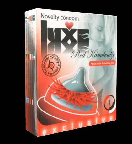 Презерватив Luxe «Красный камикадзе» со стимулирующими усиками - 1 шт