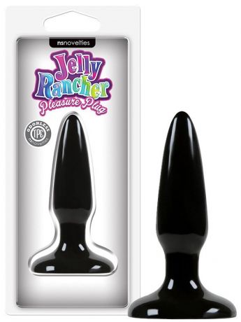 Анальная пробка Jelly Rancher Pleasure Plug - Mini миниатюрная – черный