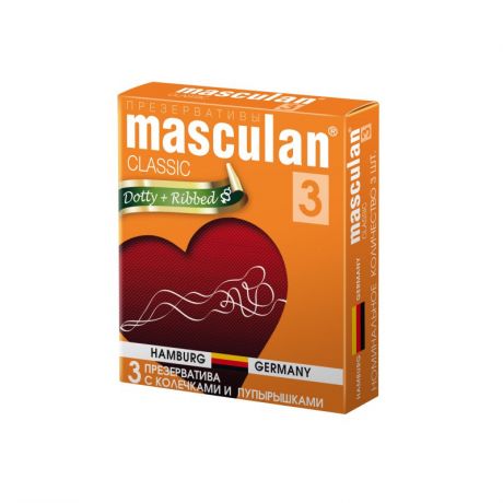 Презервативы Masculan 3 Classic с колечками и пупырышками 3 шт