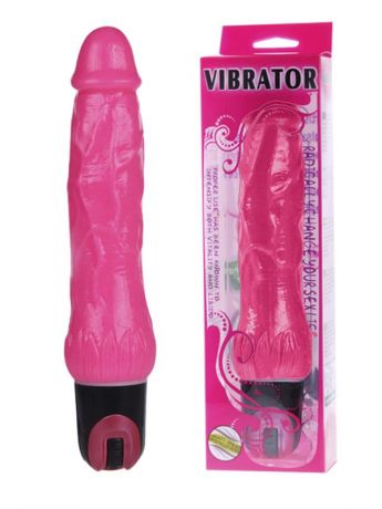 Цветной фаллоимитатор-реалистик с многоскоростной вибрацией Baile Vibrator – розовый