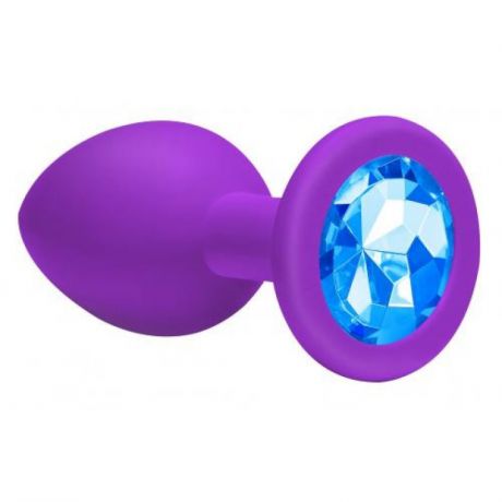 Анальная пробка Emotions Cutie Large Purple light blue crystall 4013-05Lola