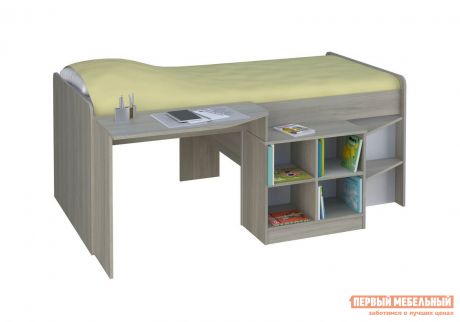 Кровать-чердак со столом и полками ВПК Кровать-чердак детская Polini kids Simple со столом и полками 4000