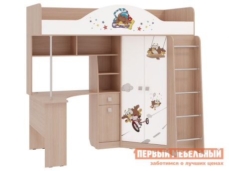 Кровать-чердак Мебельсон Набор мебели Непоседа (Детский комплекс) DKN-001.1133