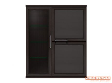 Навесной шкаф-витрина Первый Мебельный Полка 3 дверная (1 стеклодверь) Палермо