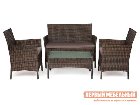 Комплект плетеной мебели Tetchair Лаундж сет (диван+2кресла+столик+подушки) (mod. 210013 А)