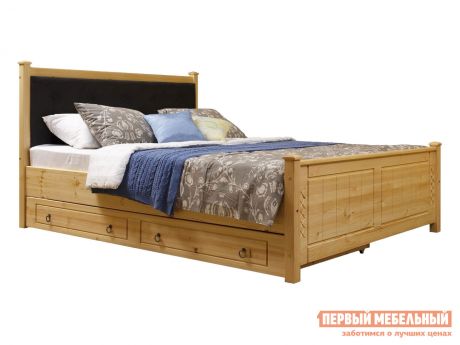 Двуспальная кровать Timberica Кровать Дания 1 мягкая с ящиками