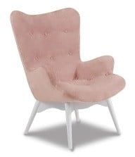 Кресло Contour, розовый/белый