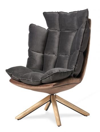 Кресло в стиле Husk, коричневый