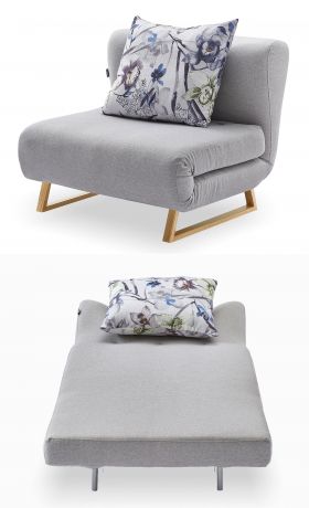 Кресло-кровать Rosy, серый/цветочный принт