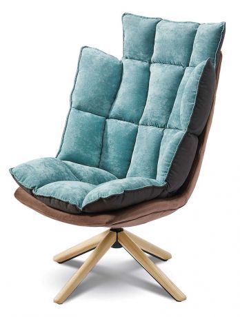 Кресло в стиле Husk, бирюзовый