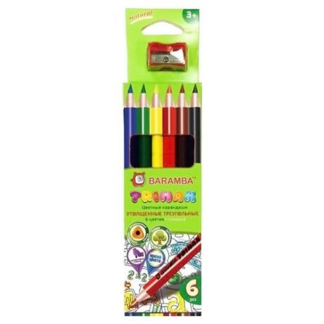 BARAMBA Цветные карандаши 6 цветов (B33306/T)