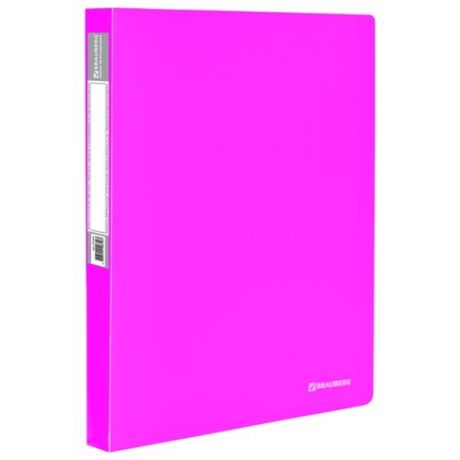 BRAUBERG Папка-дисплей на 40 вкладышей Neon А4, 25 мм розовая