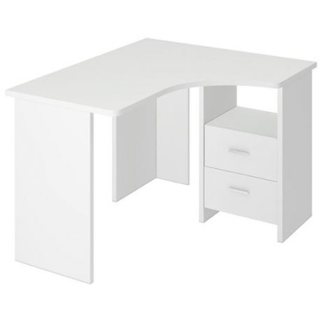 Письменный стол угловой Мэрдэс Нельсон Lite СКЛ-УГЛ, 100х120 см, угол: справа, цвет: белый жемчуг