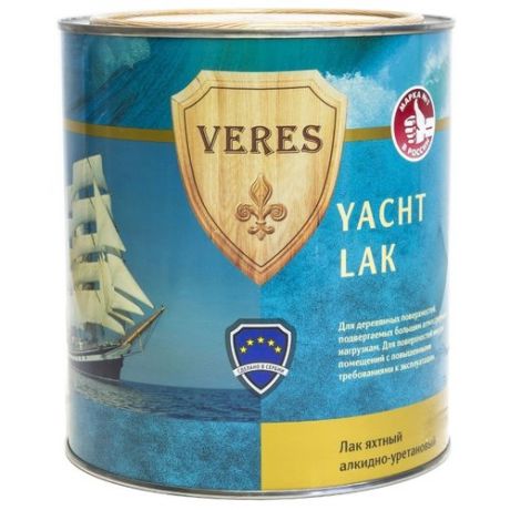 Лак яхтный VERES Yacht Lak полуматовый алкидно-уретановый 0.75 л
