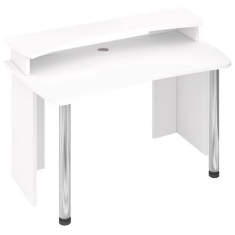 Компьютерный стол Мэрдэс Нельсон Lite СКЛ-Софт+Нкил, 140х75 см, цвет: белый