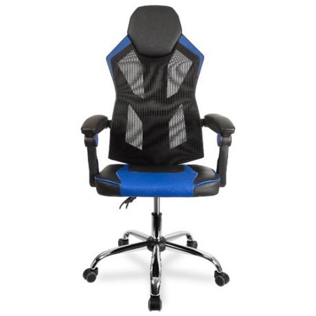 Компьютерное кресло College CLG-802 LXH игровое, обивка: искусственная кожа, цвет: черный/синий