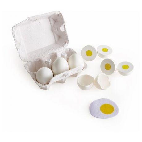 Набор продуктов Hape Egg Carton E3156 белый/желтый