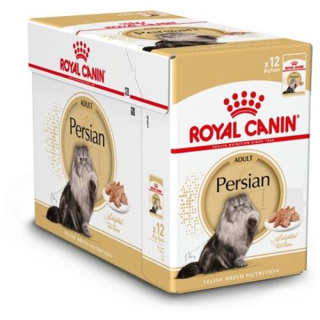 Корм для кошек Royal Canin Персидская для профилактики МКБ, мясное ассорти, рыбное ассорти 12шт. х 85 г (паштет)