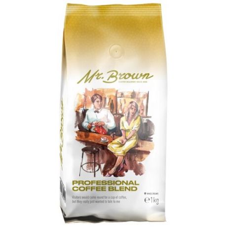 Кофе в зернах Mr.Brown Professional Coffee Blend, арабика/робуста, 1000 г