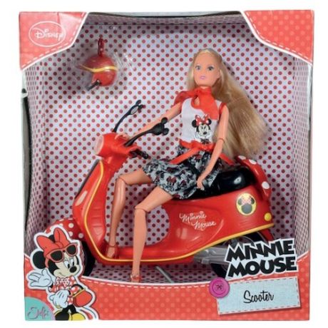 Кукла Steffi Love Minnie Mouse Штеффи на мопеде, 29 см, 5748641