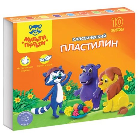 Пластилин Мульти-Пульти Енот на Аляске 10 цветов (ДП_10234)