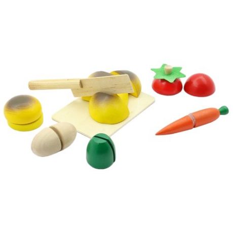 Набор продуктов с посудой Мир деревянных игрушек Готовим завтрак малый Д167